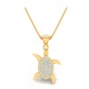 Chelonian White Stone Pendant with Stud